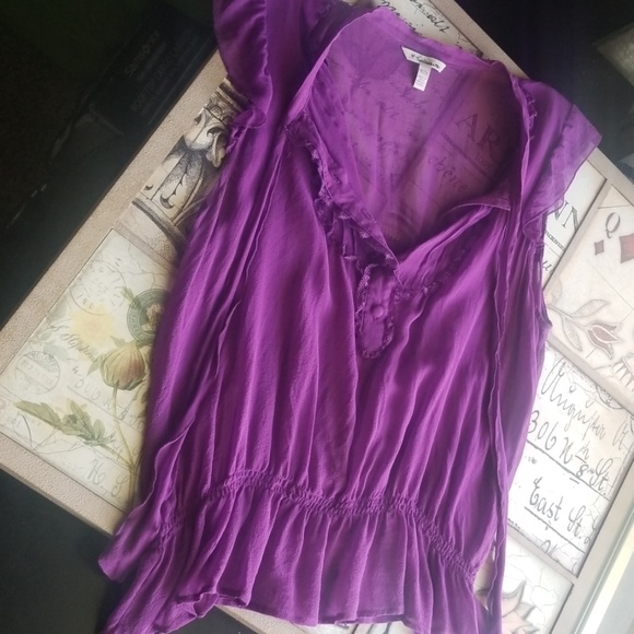 Heritage 1981 Tops - Stunning plum Heritage 1981 sheer blouse